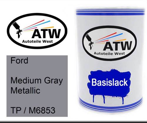 Ford, Medium Gray Metallic, TP / M6853: 500ml Lackdose, von ATW Autoteile West.